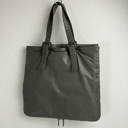 【中古品】【レディース】 BOTTEGA VENETA ボッテガ・ヴェネタ イントレチャート サイドファスナートートバッグ KHAKI ※汚れ・キズあり カバン 180-260705-io-06-fuzh 万代Net店
