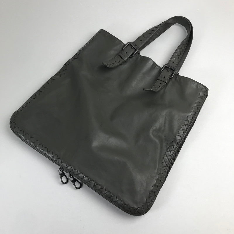 【中古品】【レディース】 BOTTEGA VENETA ボッテガ・ヴェネタ イントレチャート サイドファスナートートバッグ KHAKI ※汚れ・キズあり カバン 180-260705-io-06-fuzh 万代Net店