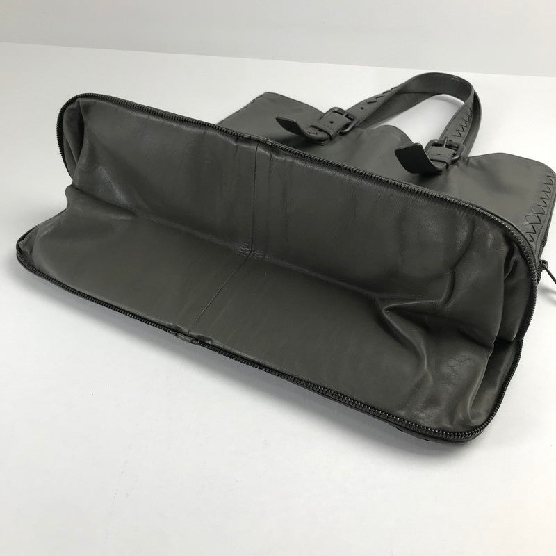 【中古品】【レディース】 BOTTEGA VENETA ボッテガ・ヴェネタ イントレチャート サイドファスナートートバッグ KHAKI ※汚れ・キズあり カバン 180-260705-io-06-fuzh 万代Net店