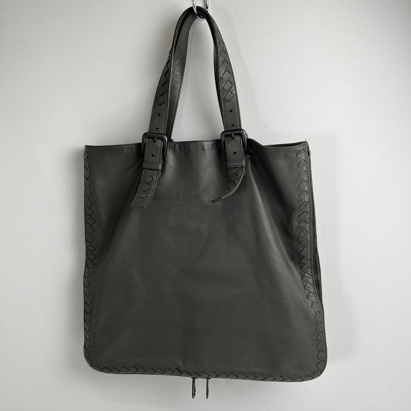 【中古品】【レディース】 BOTTEGA VENETA ボッテガ・ヴェネタ イントレチャート サイドファスナートートバッグ KHAKI ※汚れ・キズあり カバン 180-260705-io-06-fuzh 万代Net店