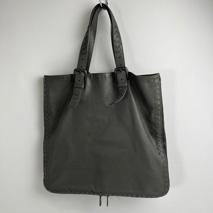 【中古品】【レディース】 BOTTEGA VENETA ボッテガ・ヴェネタ イントレチャート サイドファスナートートバッグ KHAKI ※汚れ・キズあり カバン 180-260705-io-06-fuzh 万代Net店
