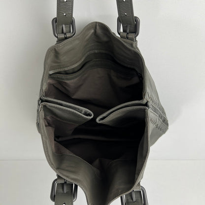 【中古品】【レディース】 BOTTEGA VENETA ボッテガ・ヴェネタ イントレチャート サイドファスナートートバッグ KHAKI ※汚れ・キズあり カバン 180-260705-io-06-fuzh 万代Net店