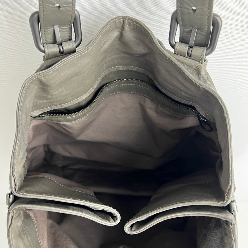 【中古品】【レディース】 BOTTEGA VENETA ボッテガ・ヴェネタ イントレチャート サイドファスナートートバッグ KHAKI ※汚れ・キズあり カバン 180-260705-io-06-fuzh 万代Net店
