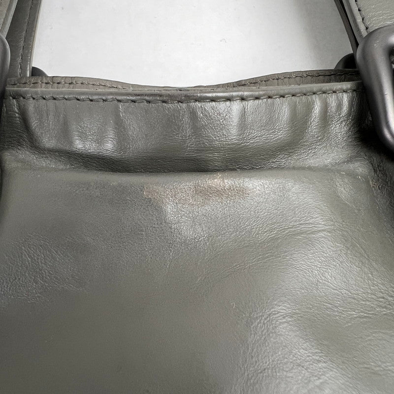【中古品】【レディース】 BOTTEGA VENETA ボッテガ・ヴェネタ イントレチャート サイドファスナートートバッグ KHAKI ※汚れ・キズあり カバン 180-260705-io-06-fuzh 万代Net店