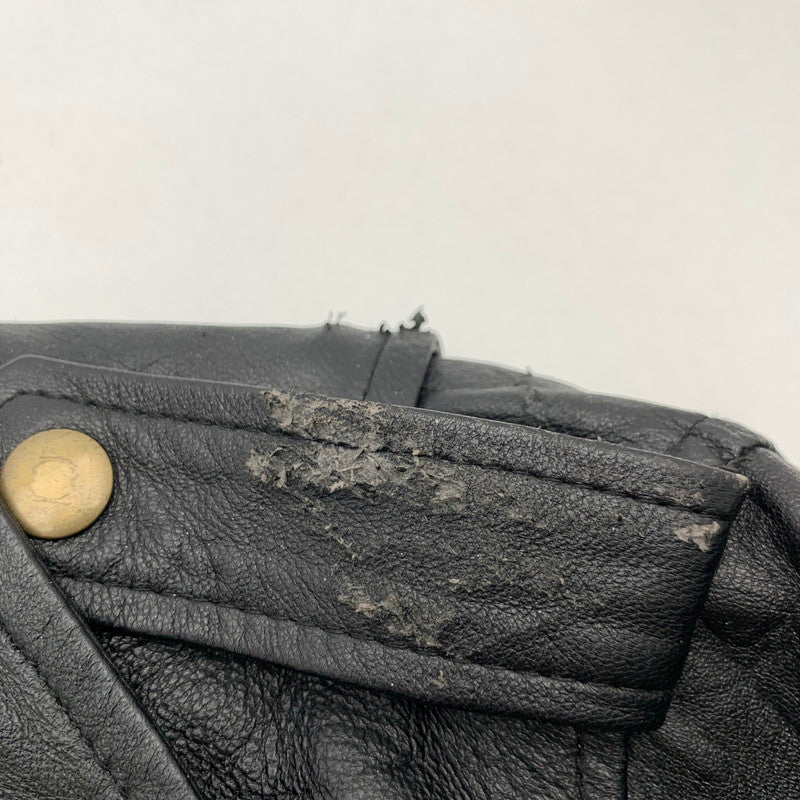 【中古品】【メンズ】 USED レザーライダースジャケット ライダース ジャケット BLACK ペイント加工 SIZE:38 ※ダメージ有・使用感あり 147-260705-io-21-fuzh 万代Net店