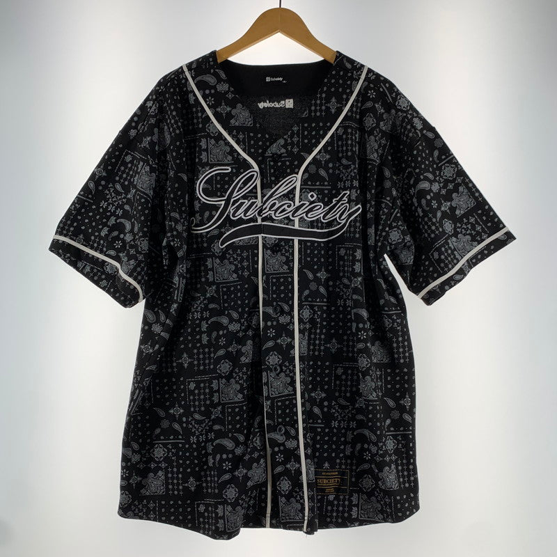 【中古品】【メンズ】 SUBCIETY BASEBALL SHIRT サブサエティ ベースボールシャツ 半袖シャツ ペイズリー柄 SIZE:XL 142-260705-io-18-fuzh 万代Net店