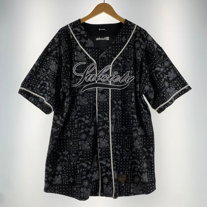 【中古品】【メンズ】 SUBCIETY BASEBALL SHIRT サブサエティ ベースボールシャツ 半袖シャツ ペイズリー柄 SIZE:XL 142-260705-io-18-fuzh 万代Net店