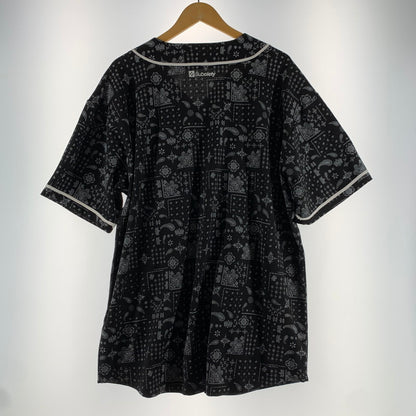 【中古品】【メンズ】 SUBCIETY BASEBALL SHIRT サブサエティ ベースボールシャツ 半袖シャツ ペイズリー柄 SIZE:XL 142-260705-io-18-fuzh 万代Net店
