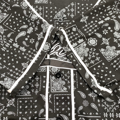【中古品】【メンズ】 SUBCIETY BASEBALL SHIRT サブサエティ ベースボールシャツ 半袖シャツ ペイズリー柄 SIZE:XL 142-260705-io-18-fuzh 万代Net店