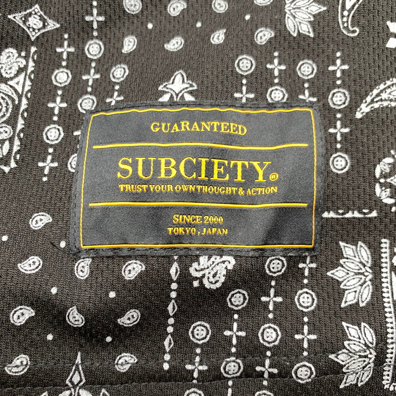 【中古品】【メンズ】 SUBCIETY BASEBALL SHIRT サブサエティ ベースボールシャツ 半袖シャツ ペイズリー柄 SIZE:XL 142-260705-io-18-fuzh 万代Net店