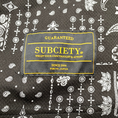 【中古品】【メンズ】 SUBCIETY BASEBALL SHIRT サブサエティ ベースボールシャツ 半袖シャツ ペイズリー柄 SIZE:XL 142-260705-io-18-fuzh 万代Net店