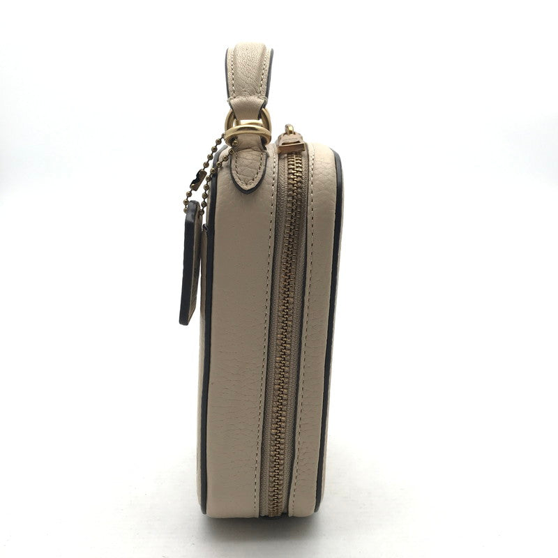 【中古品】【レディース】 COACH×JEAN‐MICHEL BASQUIAT コーチ × ジャン＝ミシェル・バスキア ショルダーバック BEIGE らくがき風　※ZIP渋め、汚れ有 カバン 180-260706-ky-02-fuzh 万代Net店