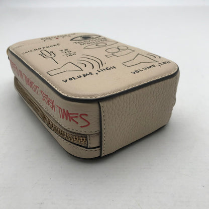 【中古品】【レディース】 COACH×JEAN‐MICHEL BASQUIAT コーチ × ジャン＝ミシェル・バスキア ショルダーバック BEIGE らくがき風　※ZIP渋め、汚れ有 カバン 180-260706-ky-02-fuzh 万代Net店