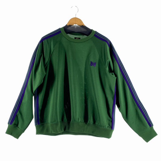 【中古品】【メンズ】 NEEDLES ニードルズ NS245 TRACK CREW NECK SHIRT トラック クルーネック シャツ GREEN SIZE:M ※穴・ほつれあり 140-260729-mh-24-fuzh サイズ：M カラー：グリーン 万代Net店