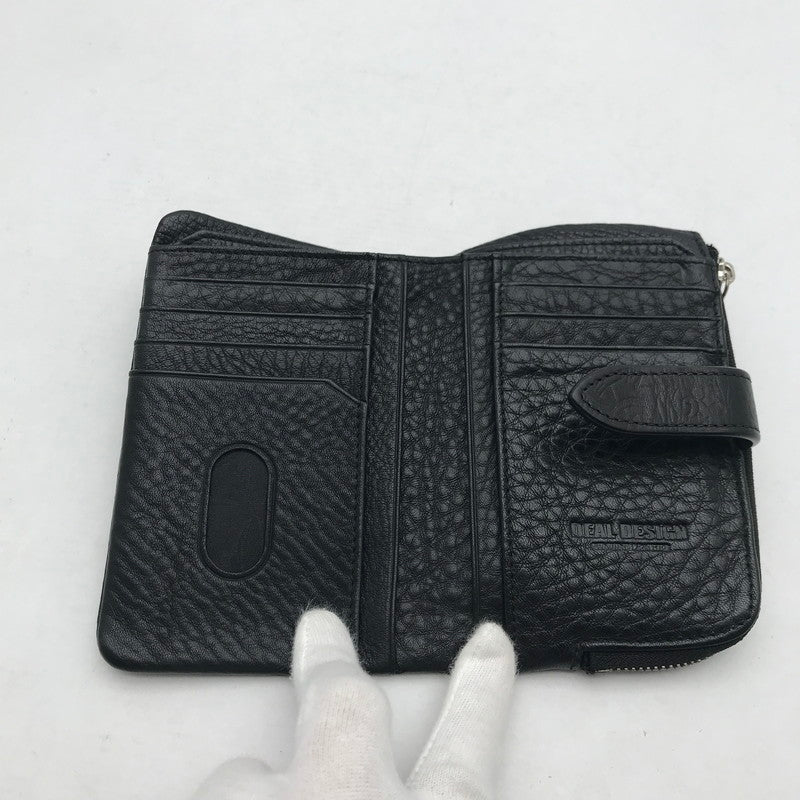 【中古品】【メンズ】 DEAL DESIGN ミディアム ウォレット カラーBLACK 二つ折り 財布 200-260706-ky-03-fuzh 万代Net店