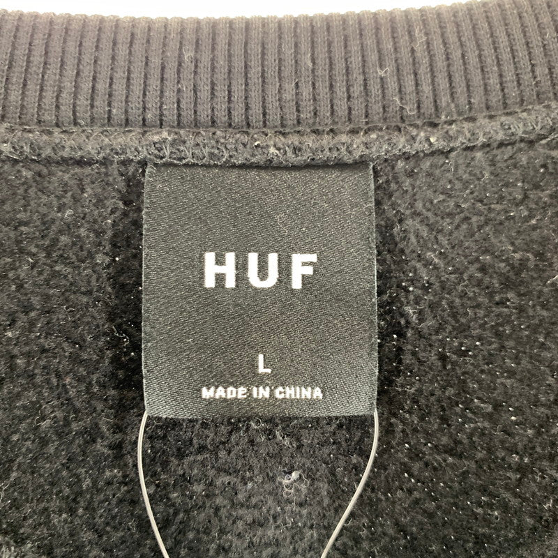 【中古品】【メンズ】 HUF ハフ REGIONAL CREWNECK カラーブラック SIZE:L 142-260722-ky-20-fuzh 万代Net店