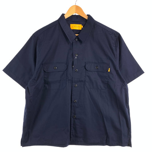 【中古美品】【メンズ】 UNION ORIGINAL ユニオン オリジナル WSS-316 HICKS SS SHIRT シャツ タグ付 142-260707-ny-10-fuzh サイズ：XL カラー：ネイビー 万代Net店