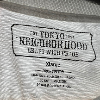 【中古品】【メンズ】 NEIGHBORHOOD ネイバーフッド 半袖Tシャツ バック フロントロゴ(NBHD) 142-260710-ny-02-fuzh サイズ：XL カラー：ホワイト 万代Net店