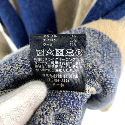 【中古品】【メンズ】 LIBERAL ARTS リベラルアーツ KNIT ニット 星条旗 US SHAGGY MOHAIR 142-260707-ny-05-fuzh サイズ：M カラー：ベージュ 青 万代Net店