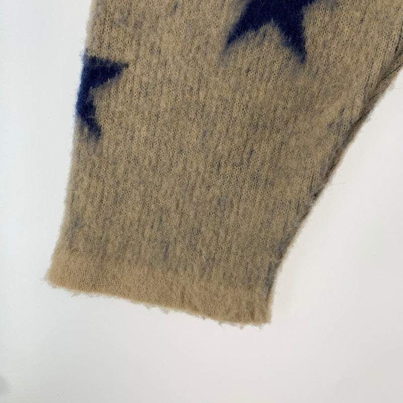 【中古品】【メンズ】 LIBERAL ARTS リベラルアーツ KNIT ニット 星条旗 US SHAGGY MOHAIR 142-260707-ny-05-fuzh サイズ：M カラー：ベージュ 青 万代Net店