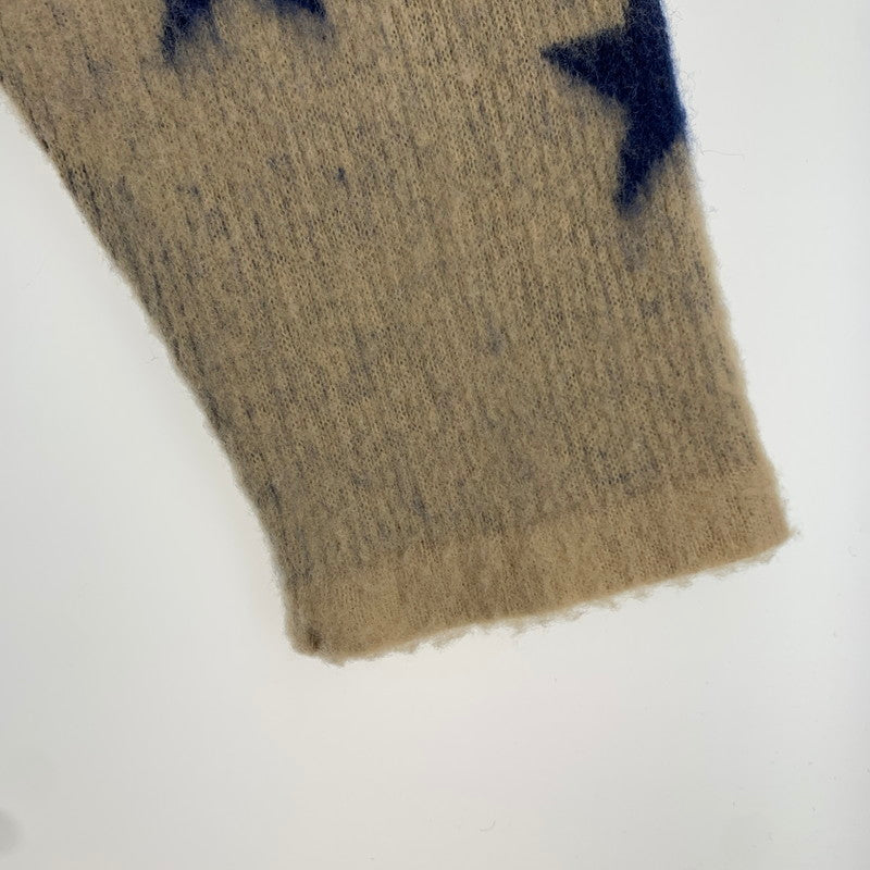 【中古品】【メンズ】 LIBERAL ARTS リベラルアーツ KNIT ニット 星条旗 US SHAGGY MOHAIR 142-260707-ny-05-fuzh サイズ：M カラー：ベージュ 青 万代Net店