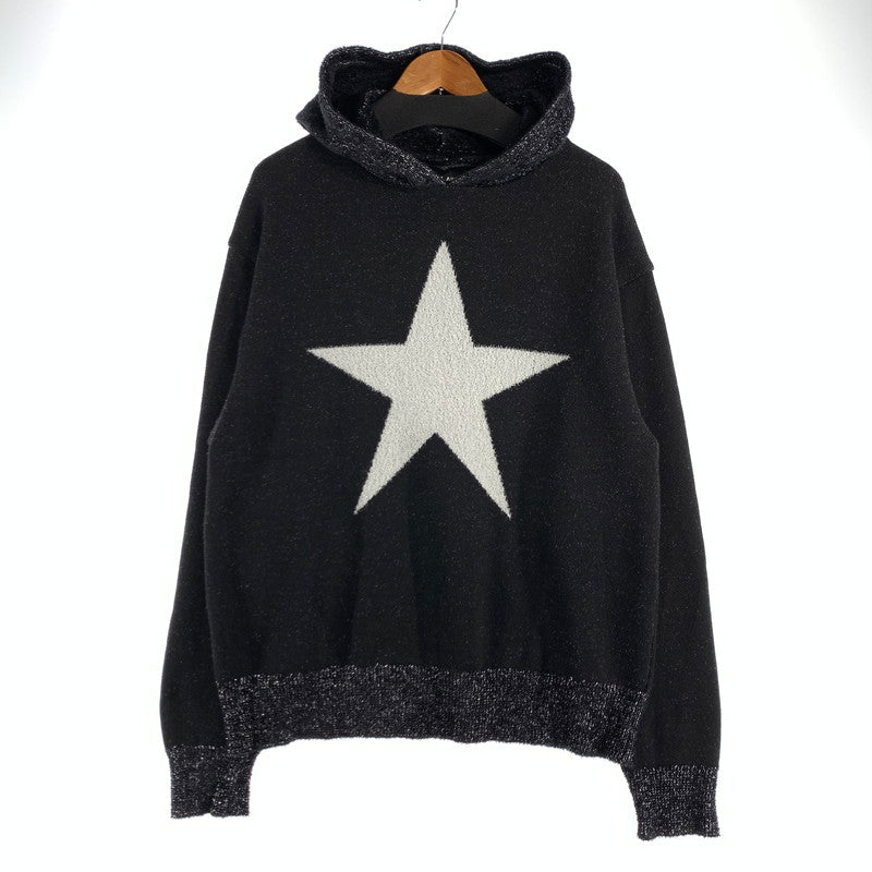 【中古品】【メンズ】 LIBERAL ARTS リベラルアーツ KNIT ニット STAR GRITTER HOODY ニットスターフード グリッター 142-260707-ny-07-fuzh サイズ：M カラー：ブラック 万代Net店