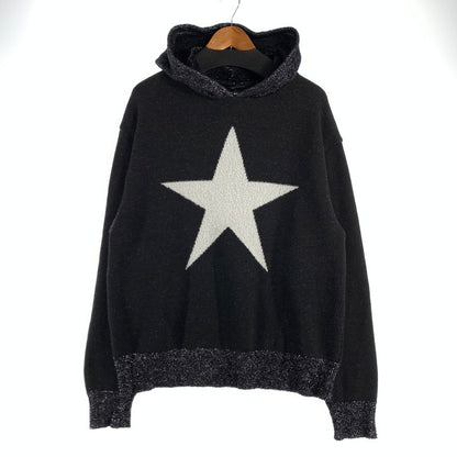【中古品】【メンズ】 LIBERAL ARTS リベラルアーツ KNIT ニット STAR GRITTER HOODY ニットスターフード グリッター 142-260707-ny-07-fuzh サイズ：M カラー：ブラック 万代Net店