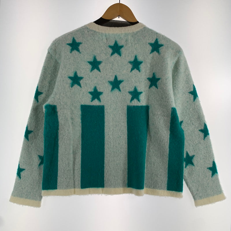 【中古品】【メンズ】 LIBERAL ARTS リベラルアーツ KNIT ニット 星条旗 US SHAGGY MOHAIR 170-260707-ny-04-fuzh サイズ：フリー カラー：ホワイト エメラルドグリーン 万代Net店