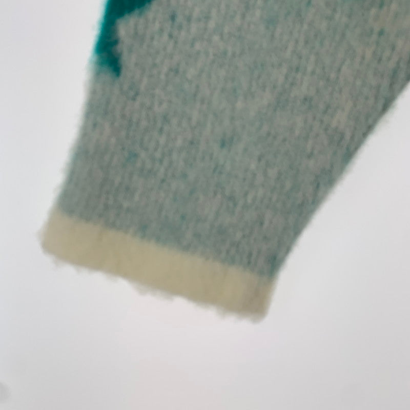 【中古品】【メンズ】 LIBERAL ARTS リベラルアーツ KNIT ニット 星条旗 US SHAGGY MOHAIR 170-260707-ny-04-fuzh サイズ：フリー カラー：ホワイト エメラルドグリーン 万代Net店