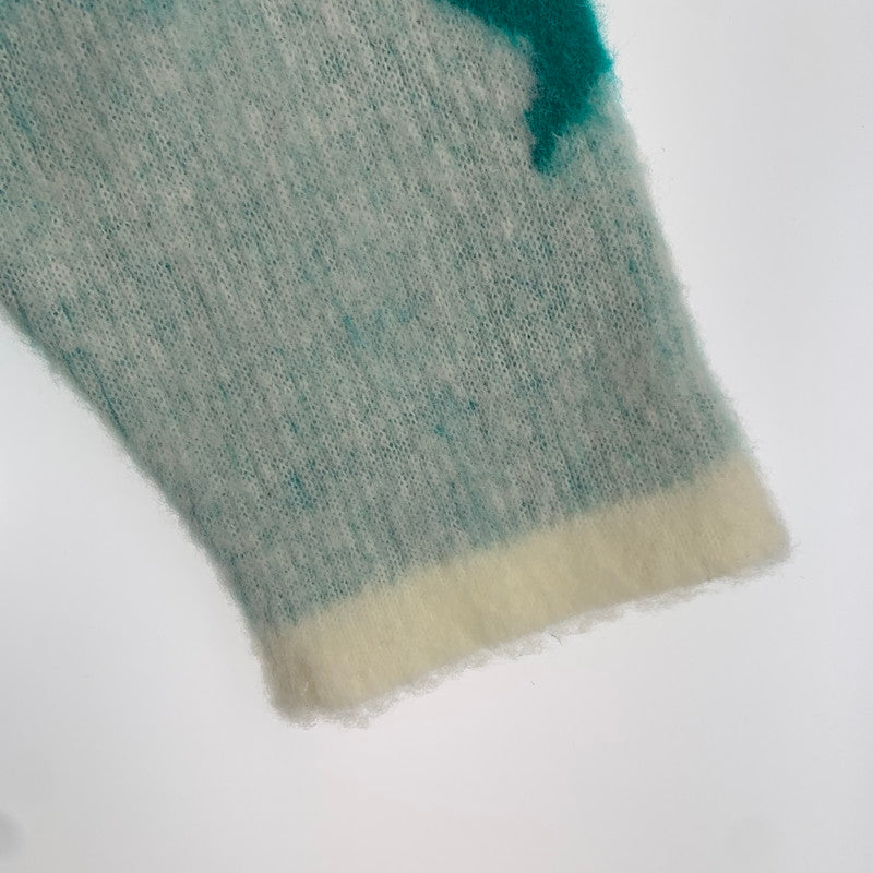 【中古品】【メンズ】 LIBERAL ARTS リベラルアーツ KNIT ニット 星条旗 US SHAGGY MOHAIR 170-260707-ny-04-fuzh サイズ：フリー カラー：ホワイト エメラルドグリーン 万代Net店