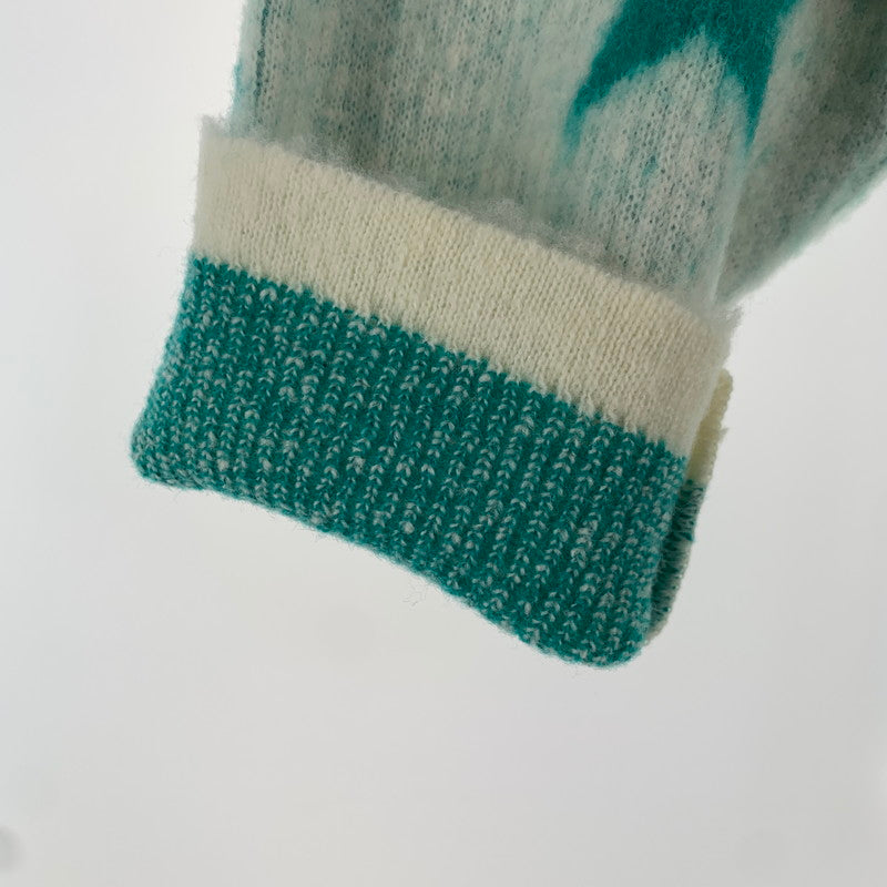 【中古品】【メンズ】 LIBERAL ARTS リベラルアーツ KNIT ニット 星条旗 US SHAGGY MOHAIR 170-260707-ny-04-fuzh サイズ：フリー カラー：ホワイト エメラルドグリーン 万代Net店