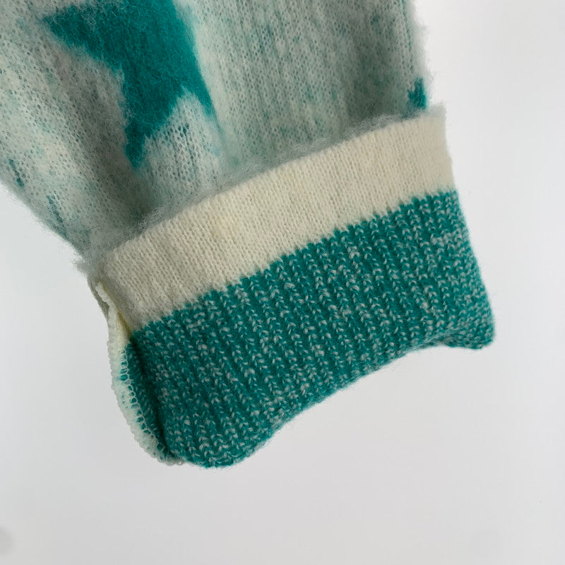 【中古品】【メンズ】 LIBERAL ARTS リベラルアーツ KNIT ニット 星条旗 US SHAGGY MOHAIR 170-260707-ny-04-fuzh サイズ：フリー カラー：ホワイト エメラルドグリーン 万代Net店