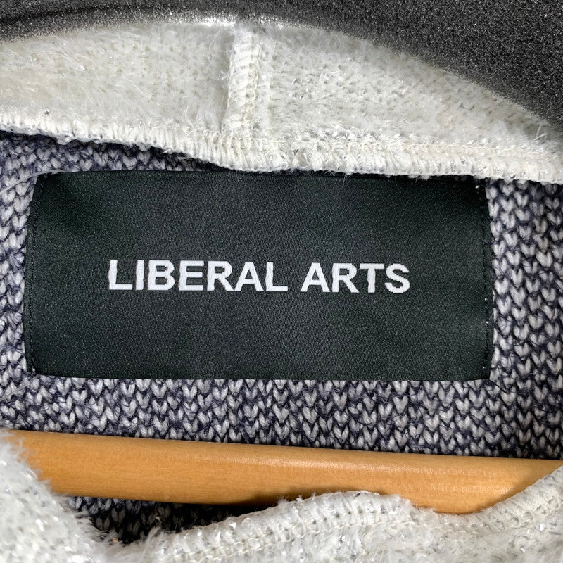 【中古品】【メンズ】 LIBERAL ARTS リベラルアーツ KNIT ニット STAR GRITTER HOODY ニットスターフード グリッター 142-260707-ny-06-fuzh サイズ：M カラー：ホワイト ブラック 万代Net店