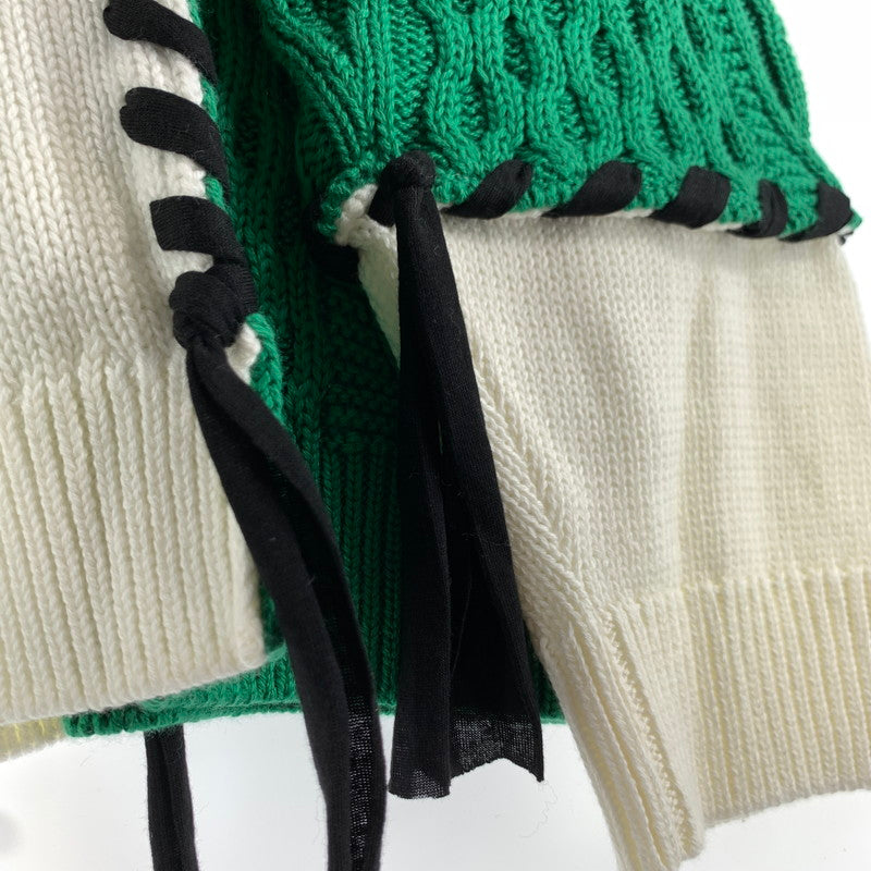 【中古品】【メンズ】 LIBERAL ARTS リベラルアーツ KNIT ニットセーター バイカラー アシメ 142-260707-ny-03-fuzh サイズ：1 カラー：ホワイト グリーン 万代Net店