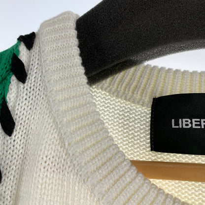 【中古品】【メンズ】 LIBERAL ARTS リベラルアーツ KNIT ニットセーター バイカラー アシメ 142-260707-ny-03-fuzh サイズ：1 カラー：ホワイト グリーン 万代Net店