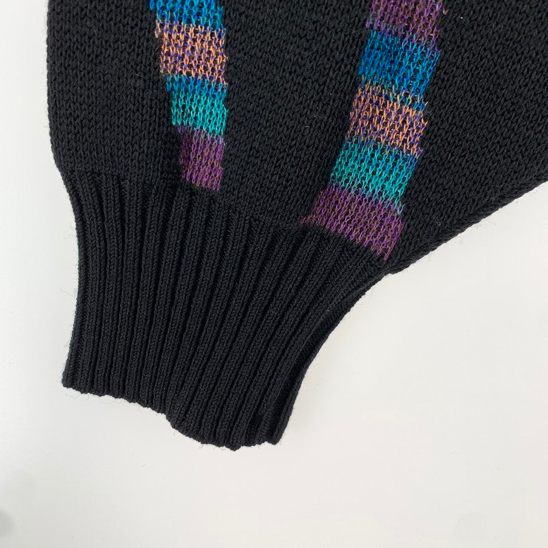 【中古品】【メンズ】 LIBERAL ARTS リベラルアーツ KNIT ニット CARDIGAN カーディガン 定価￥68.200 タグ付属 142-260707-ny-08-fuzh サイズ：フリー カラー：ブラック マルチ 万代Net店