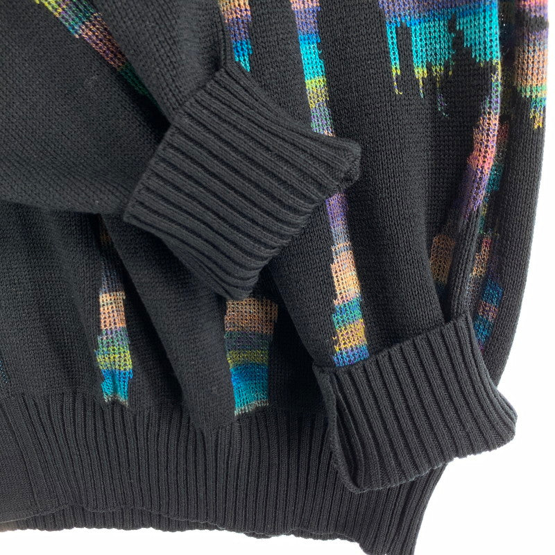 【中古品】【メンズ】 LIBERAL ARTS リベラルアーツ KNIT ニット CARDIGAN カーディガン 定価￥68.200 タグ付属 142-260707-ny-08-fuzh サイズ：フリー カラー：ブラック マルチ 万代Net店