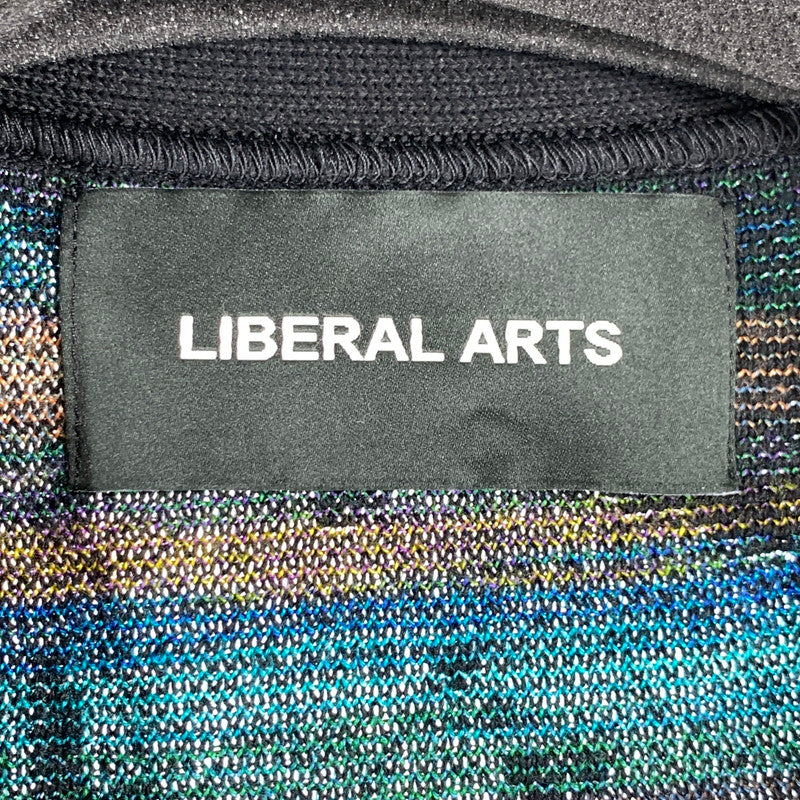 【中古品】【メンズ】 LIBERAL ARTS リベラルアーツ KNIT ニット CARDIGAN カーディガン 定価￥68.200 タグ付属 142-260707-ny-08-fuzh サイズ：フリー カラー：ブラック マルチ 万代Net店