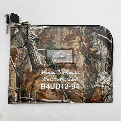 【中古品】【メンズ/レディース】 SUPREME シュプリーム LEATHER MONEY BAG レザーマネーバック リアルツリー 25FW B4UD13-94 カギ付属 149-260707-ny-01-fuzh カラー：カモ柄 万代Net店