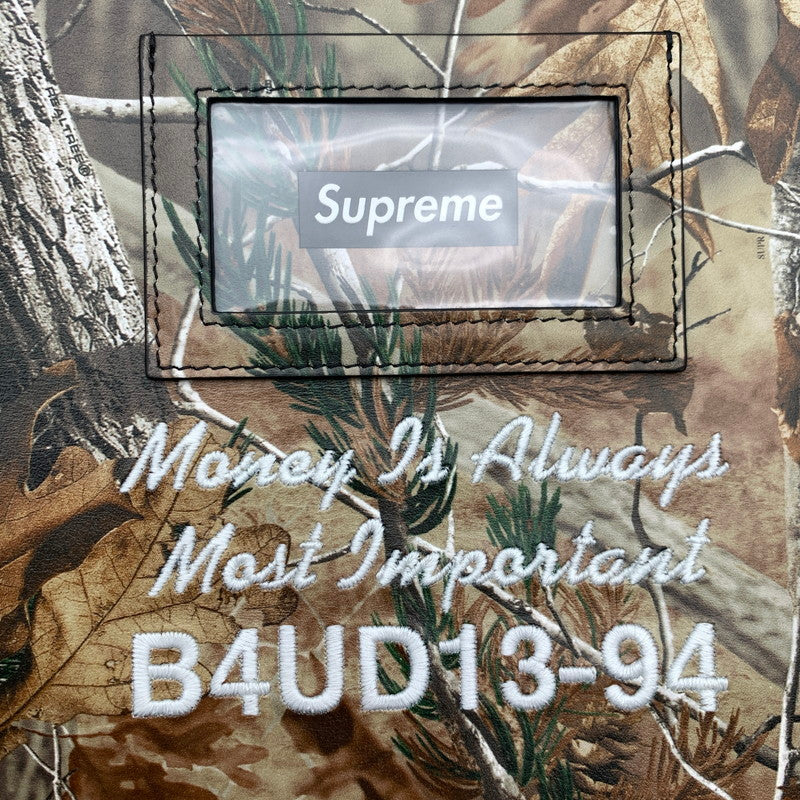 【中古品】【メンズ/レディース】 SUPREME シュプリーム LEATHER MONEY BAG レザーマネーバック リアルツリー 25FW B4UD13-94 カギ付属 149-260707-ny-01-fuzh カラー：カモ柄 万代Net店