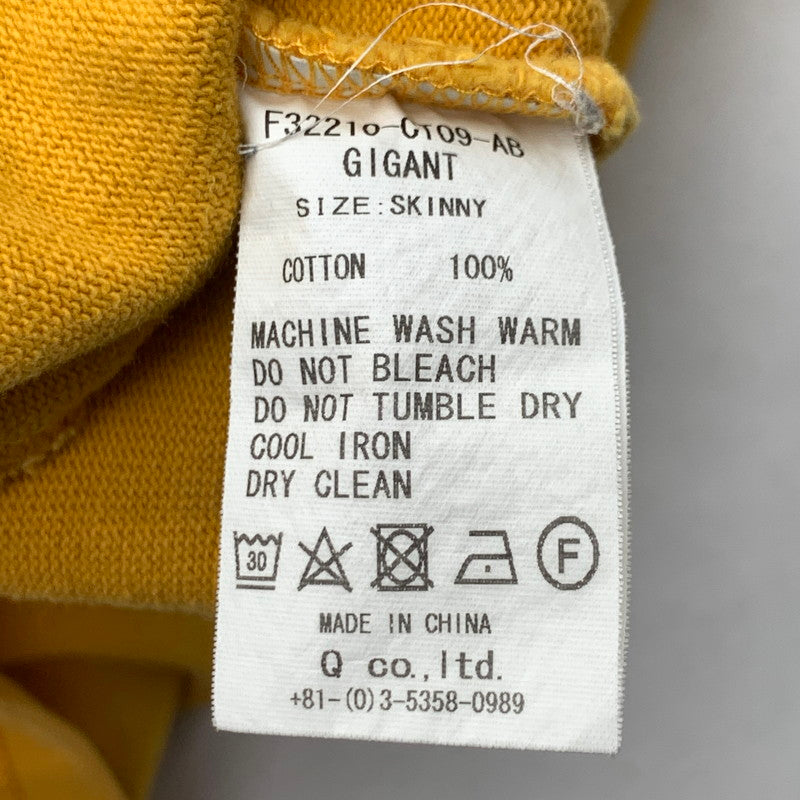 【中古品】【メンズ】 FAT エフエーティー 半袖Tシャツ F32210-CT09-AB 厚手 スウェット TEE ブランド 古着 142-260726-gm-19-fuzh サイズ：SKINNY カラー：イエロー 万代Net店