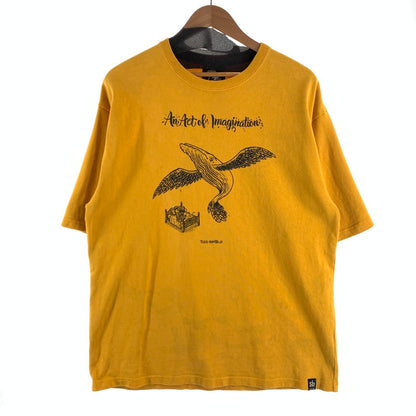 【中古品】【メンズ】 FAT エフエーティー 半袖Tシャツ 厚手 クジラ スウェットTEE ブランド 古着 142-260726-gm-18-fuzh サイズ：FAT カラー：イエロー 万代Net店