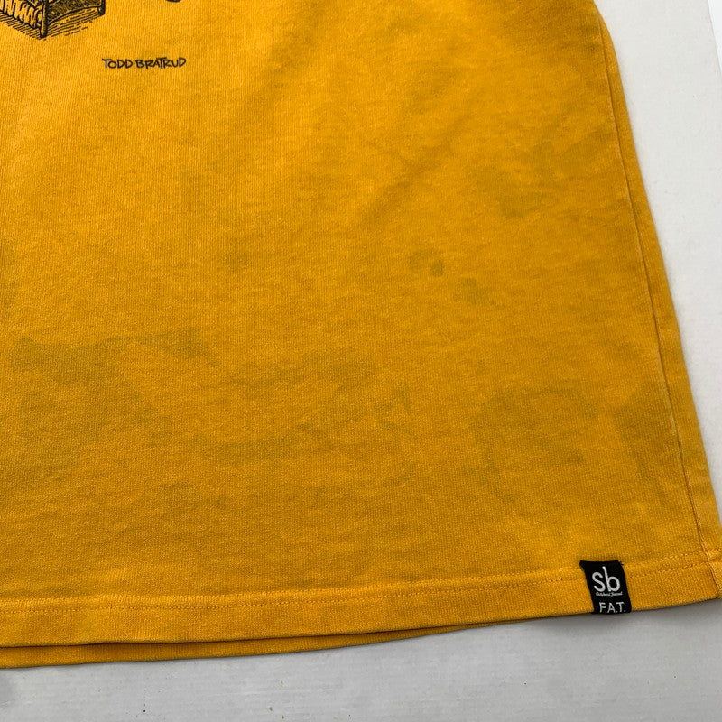 【中古品】【メンズ】 FAT エフエーティー 半袖Tシャツ 厚手 クジラ スウェットTEE ブランド 古着 142-260726-gm-18-fuzh サイズ：FAT カラー：イエロー 万代Net店