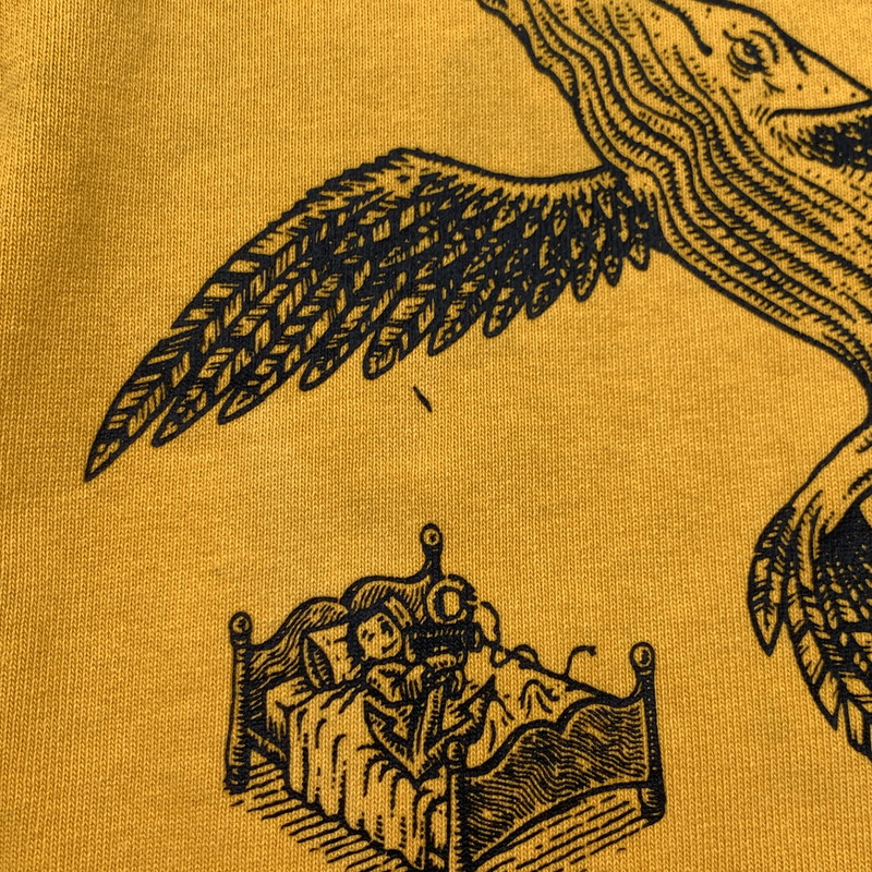 【中古品】【メンズ】 FAT エフエーティー 半袖Tシャツ 厚手 クジラ スウェットTEE ブランド 古着 142-260726-gm-18-fuzh サイズ：FAT カラー：イエロー 万代Net店