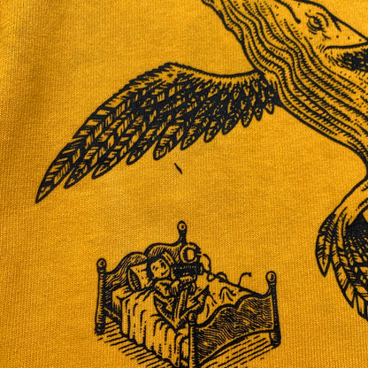 【中古品】【メンズ】 FAT エフエーティー 半袖Tシャツ 厚手 クジラ スウェットTEE ブランド 古着 142-260726-gm-18-fuzh サイズ：FAT カラー：イエロー 万代Net店