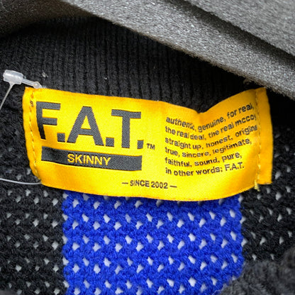 【中古品】【メンズ】 FAT エフエイティー F32510-KN01 UKNITFORM ユニットフォーム ストライプ SKINNY 半袖ニット 142-260707-ny-11-fuzh サイズ：L カラー：ブルー ブラック 万代Net店