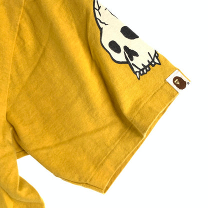 【中古品】【メンズ】 A BATHING APE アベイシングエイプ 001TEK801052M SOUVENIR SKULL TEAM GRAPHIC TEE スーベニア スカル チーム グラフィック ティー 142-260707-ny-09-fuzh サイズ：L カラー：イエロー 万代Net店