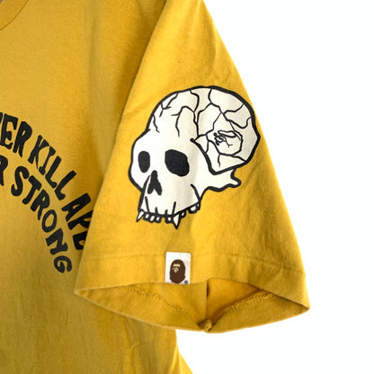 【中古品】【メンズ】 A BATHING APE アベイシングエイプ 001TEK801052M SOUVENIR SKULL TEAM GRAPHIC TEE スーベニア スカル チーム グラフィック ティー 142-260707-ny-09-fuzh サイズ：L カラー：イエロー 万代Net店