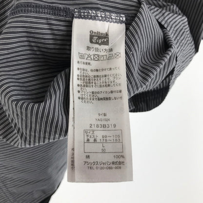 【中古品】【メンズ】 ONITSUKA TIGER オニツカタイガー 2183B319 GRAPHIC TEE Tシャツ BLACK.GRAYストライプ SIZE:L 148-260811-io-35-fuzh カラー：ブラックグレーストライプ 万代Net店