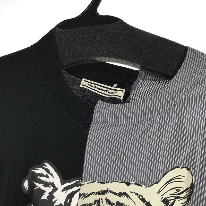 【中古品】【メンズ】 ONITSUKA TIGER オニツカタイガー 2183B319 GRAPHIC TEE Tシャツ BLACK.GRAYストライプ SIZE:L 148-260811-io-35-fuzh カラー：ブラックグレーストライプ 万代Net店